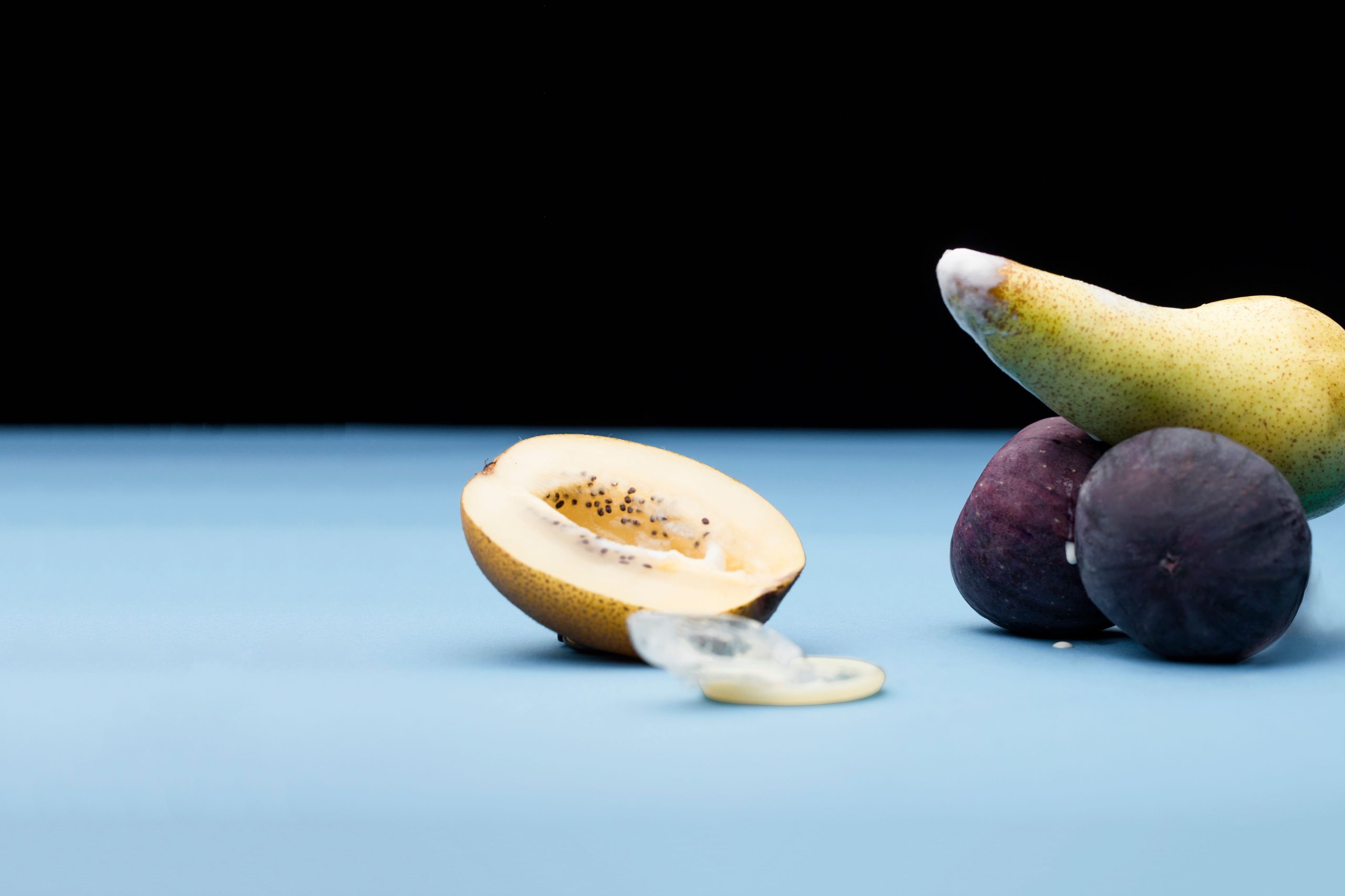Fruits symbolisant l'anatomie féminine